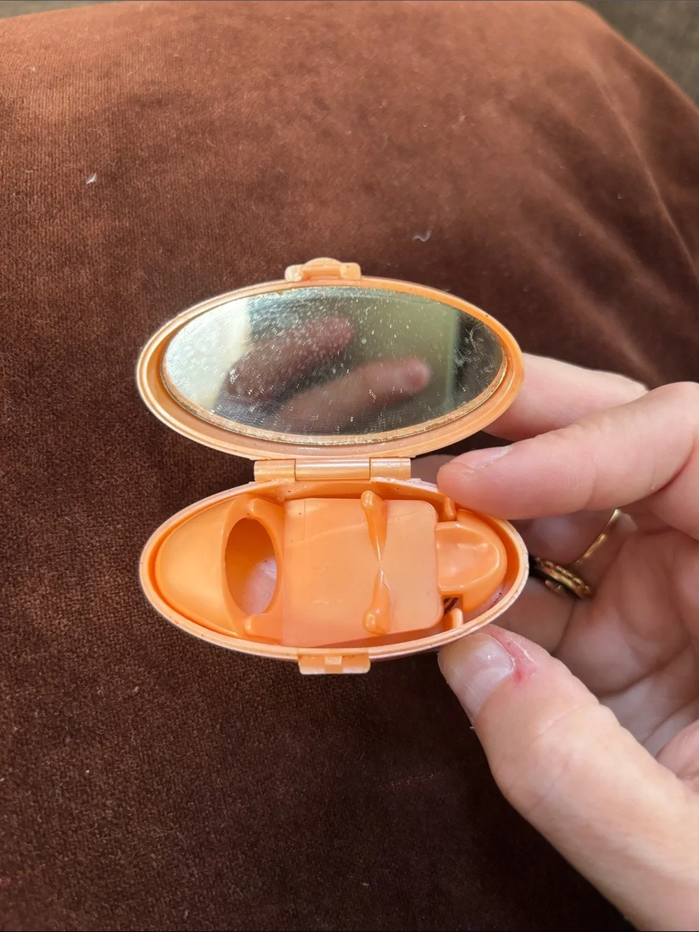Vintage 1950s Max Factor Lipstick Case in Peach